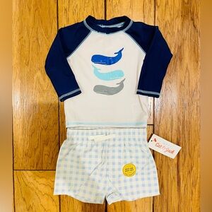 NWT Cat & Jack Baby Boys Swim Trunks Sz 3-6 months